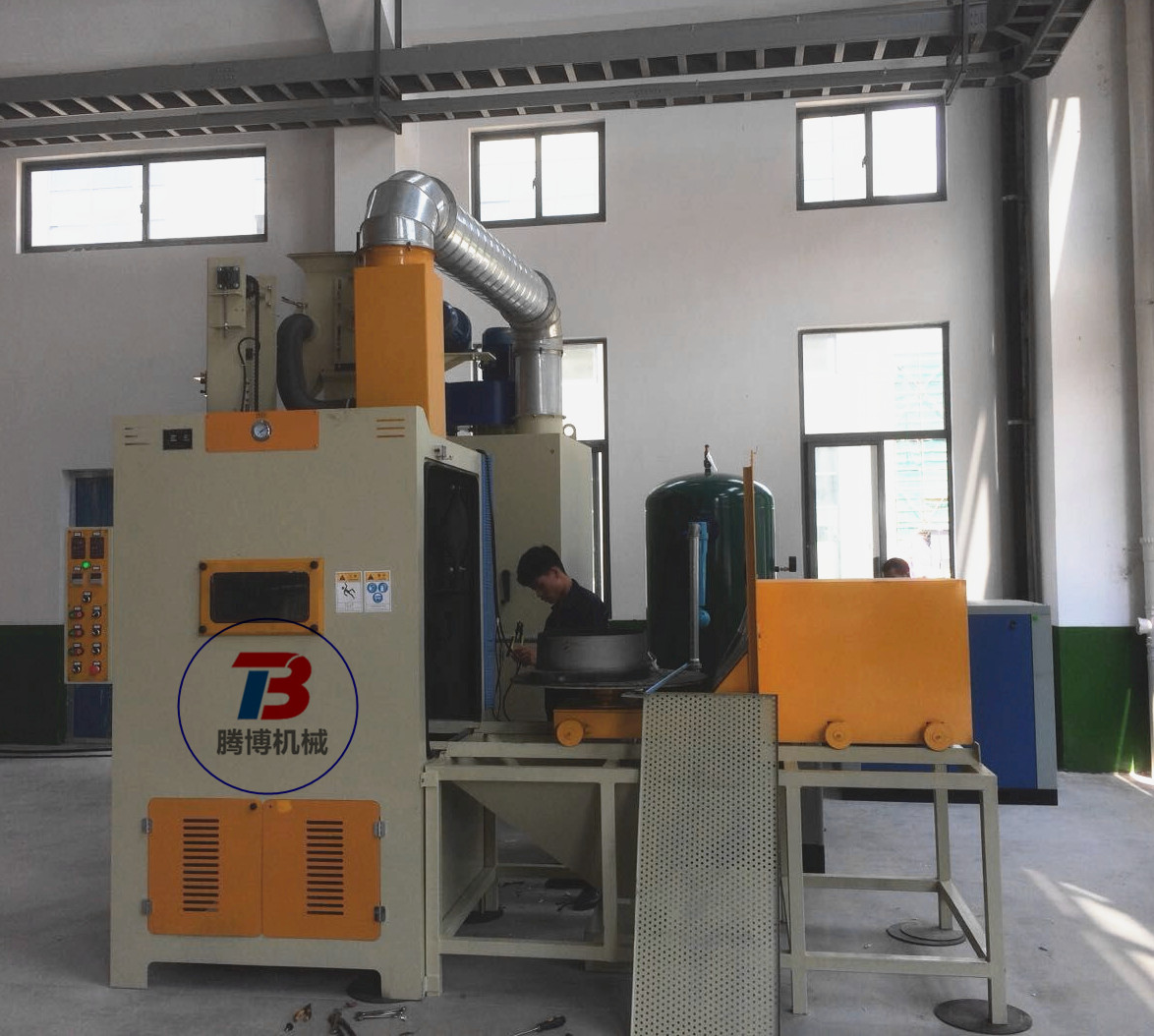 數(shù)控行程升降加壓式轉(zhuǎn)臺自動噴砂機(jī)，高強(qiáng)度噴丸機(jī)